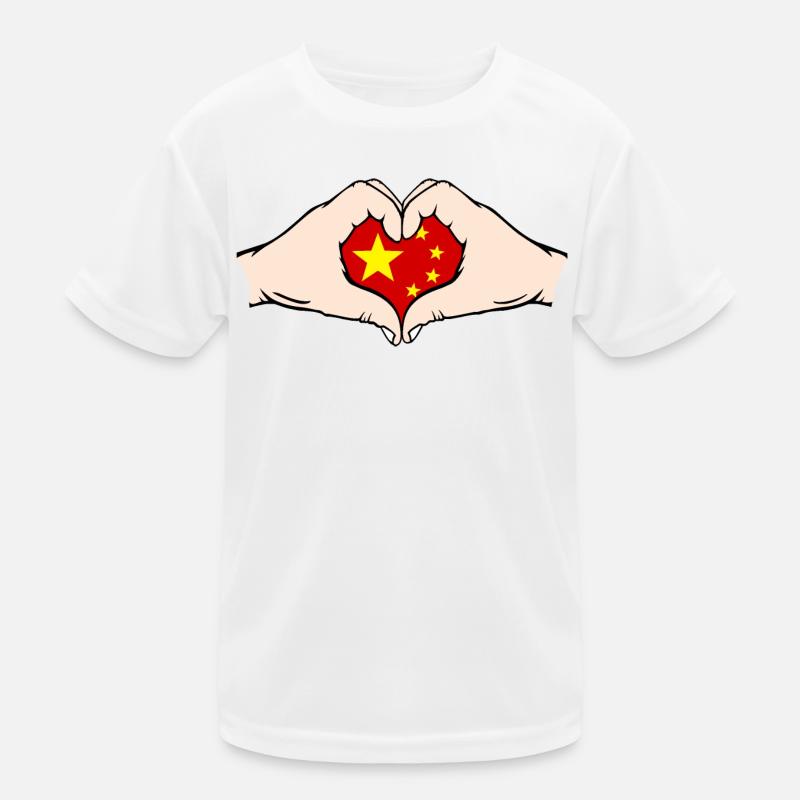 China Herzform mit Hände Kinder Funktions-T-Shirt