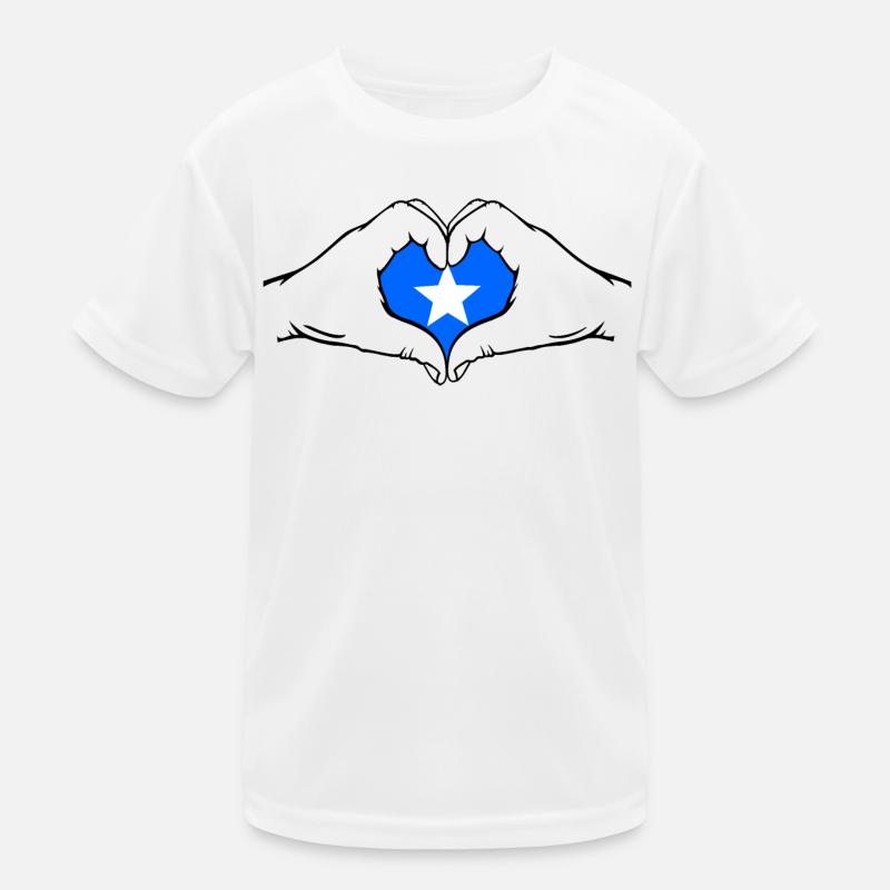Somalia Heart Shape Kids Functional T-Shirt