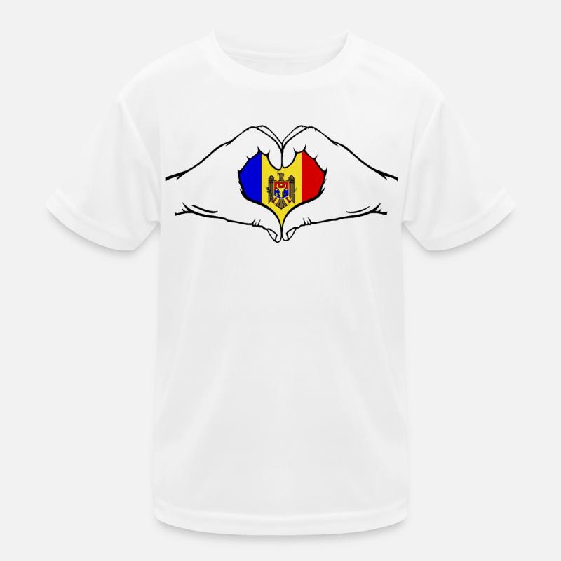 Drapeau Vltava en forme de coeur T-shirt sport Enfant