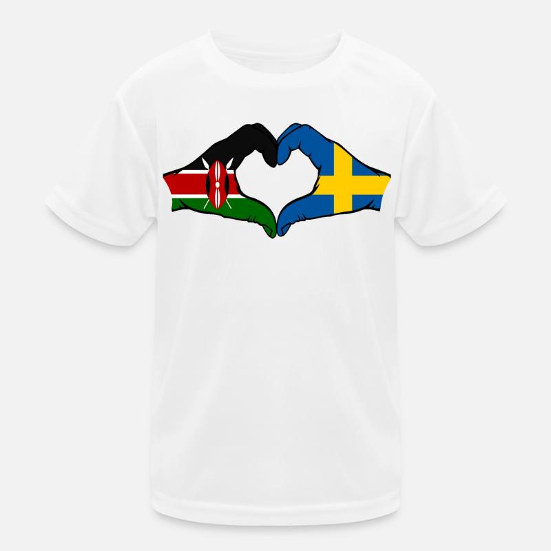 Kenya Suède mains forme de coeur T-shirt sport Enfant