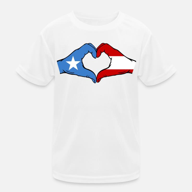 Somalie Autriche Drapeau Mains Coeur Forme T-shirt sport Enfant