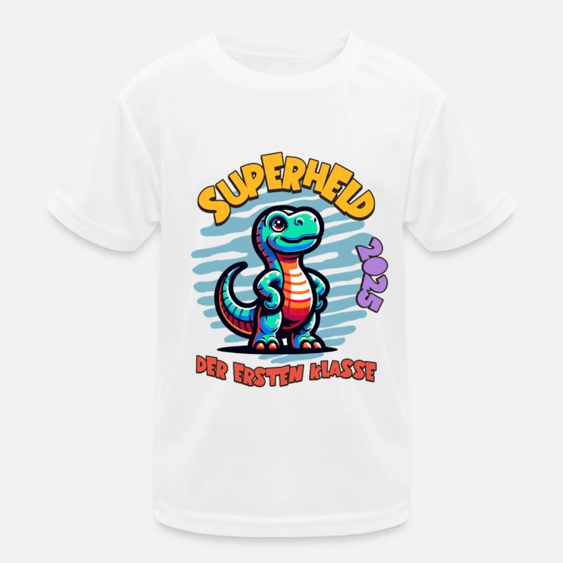 Schulkind 2025 Einschulung Dino Kinder Funktions-T-Shirt