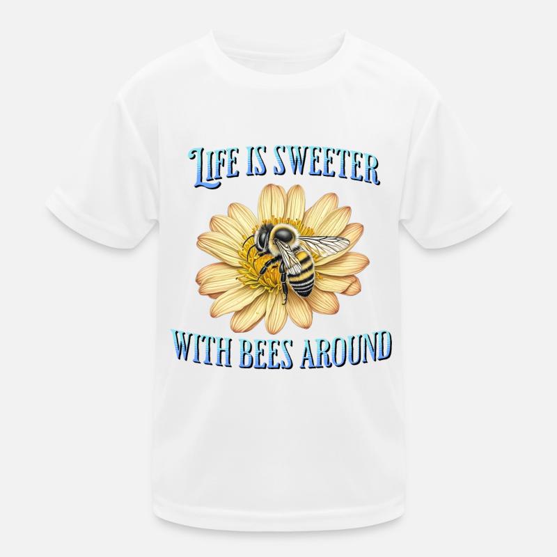 La vie est plus douce avec les abeilles autour T-shirt sport Enfant