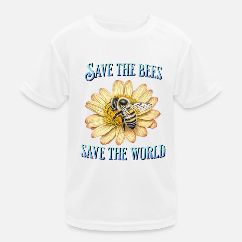 Save the bees save the world Kids Functional T-Shirt