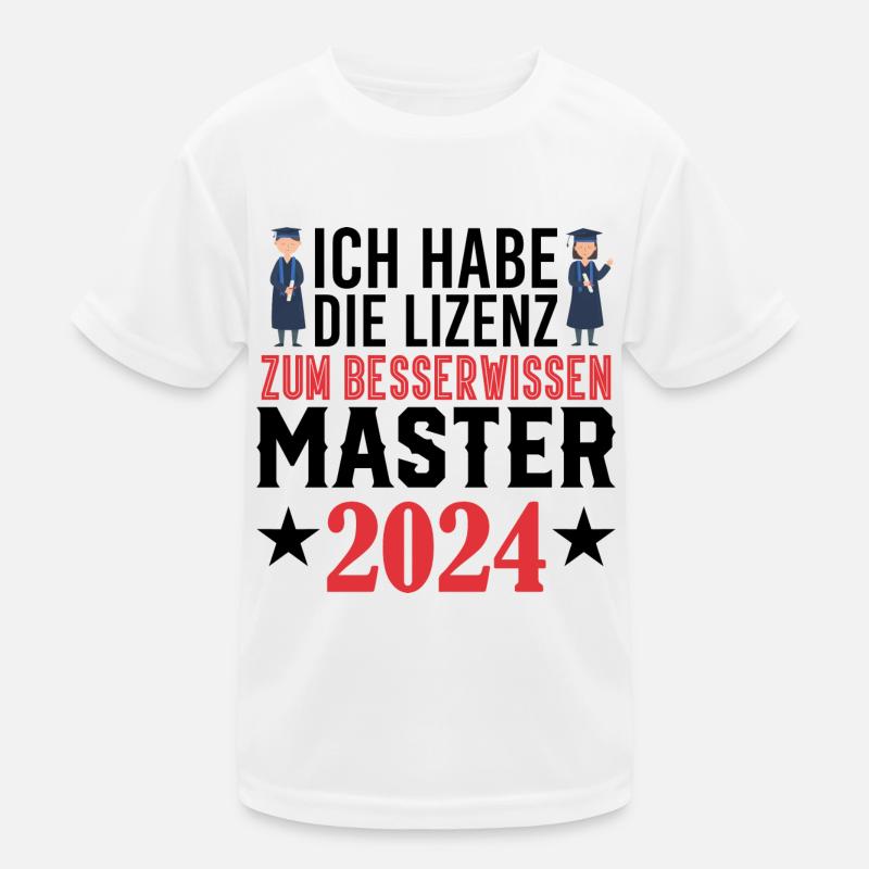 Master 2024 Masterabschluss Sponsion Graduation Kinder Funktions-T-Shirt