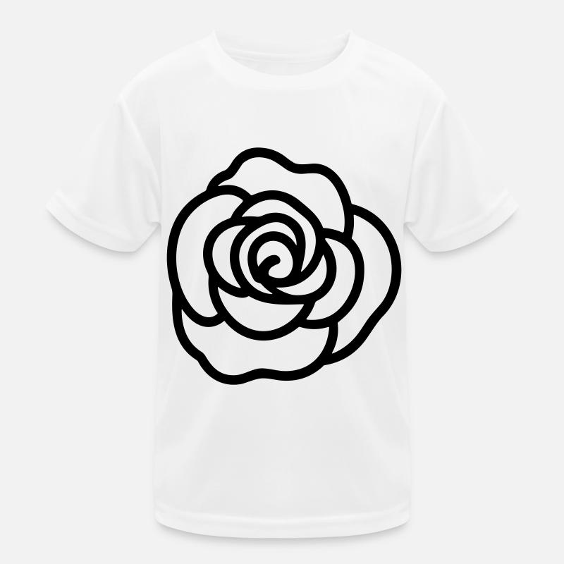 Fleur rose T-shirt sport Enfant