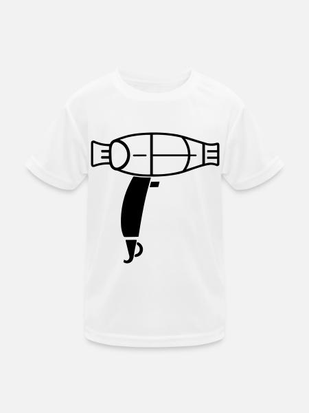 Hair dryer - Kids Functional T-Shirt - white - Front