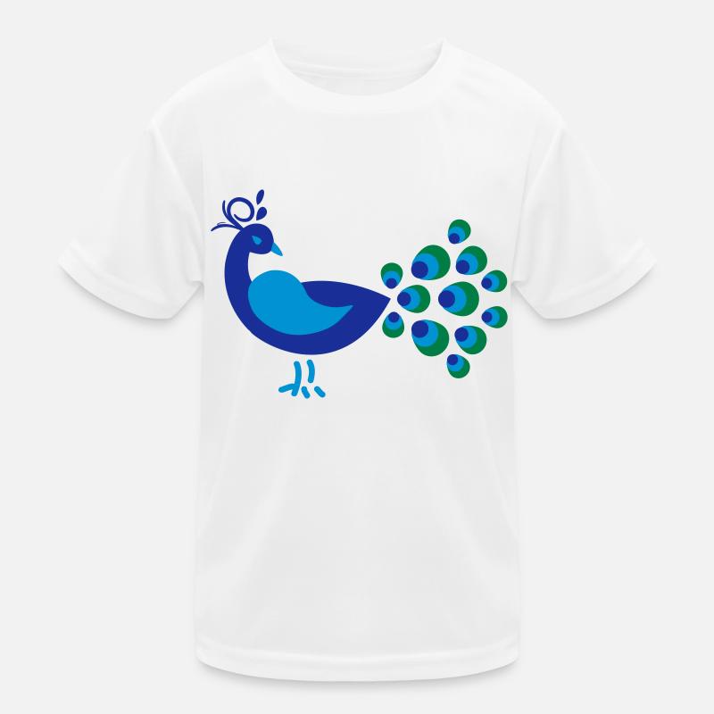 Pfau Kinder Funktions-T-Shirt
