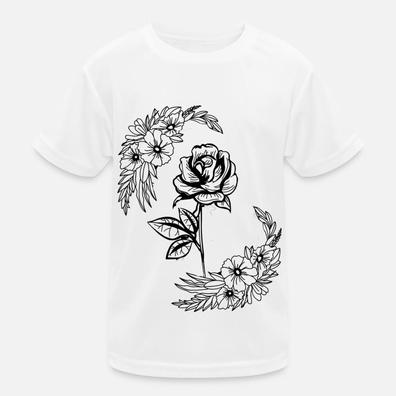 Rose, Fleurs T-shirt sport Enfant