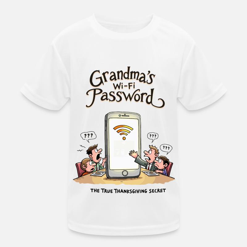 Omas WLAN-Passwort Kinder Funktions-T-Shirt