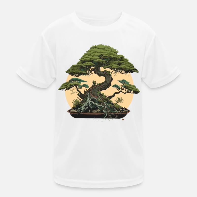 Mondschein-Bonsai-Baum Kinder Funktions-T-Shirt