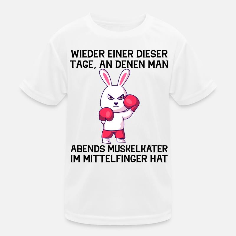 Lustiger Spruch Mittelfinger Boxen Kinder Funktions-T-Shirt