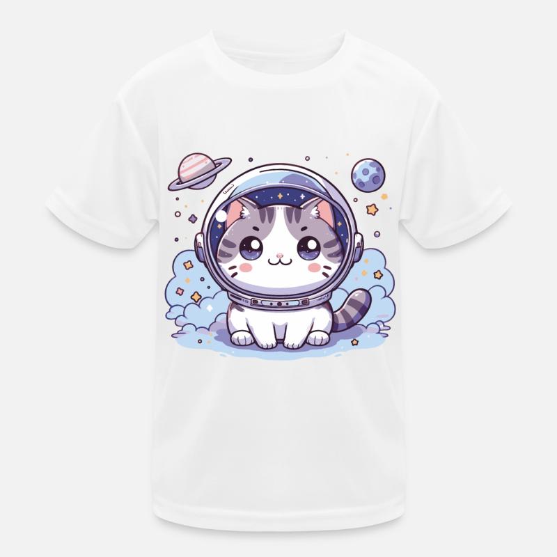 Chat astro mignon Chat mignon dans l’espace Cadeau T-shirt sport Enfant