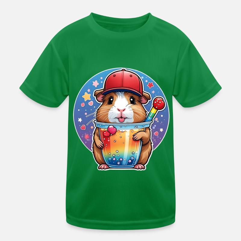 Cochon d’Inde mignon dégustant de la limonade T-shirt sport Enfant