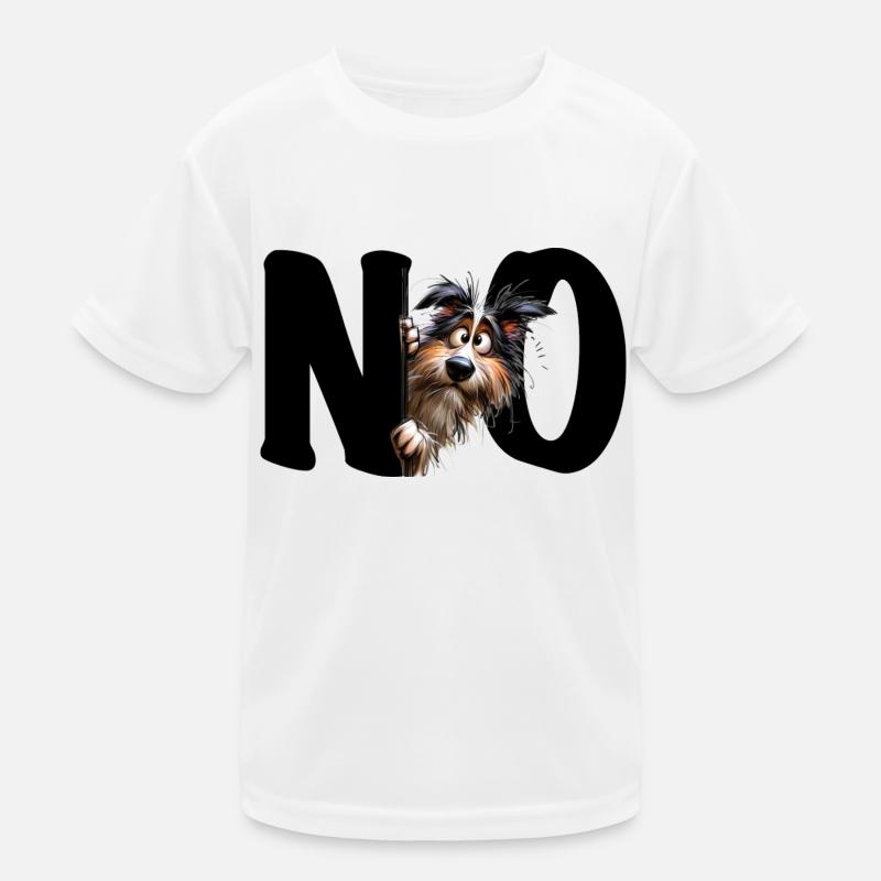 NON - Chien - Non - Non - Non - Non - Déclaration T-shirt sport Enfant