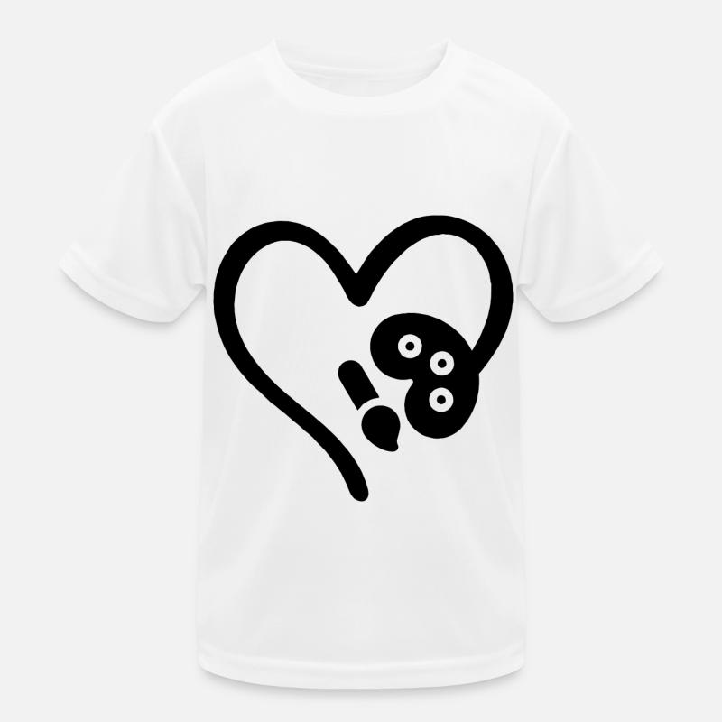 Painter Heart Art Lovers Kids Functional T-Shirt