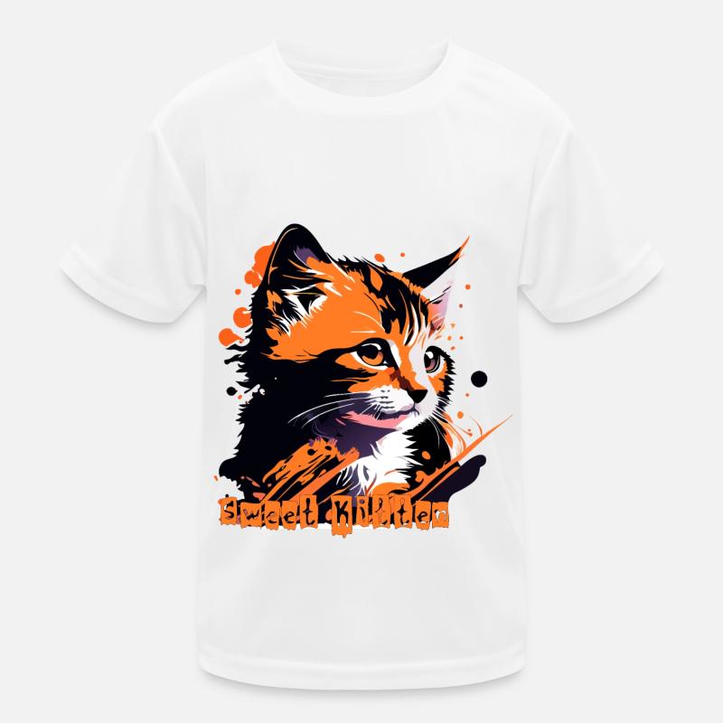 kleines Kätzchen, Katze getigert Kinder Funktions-T-Shirt