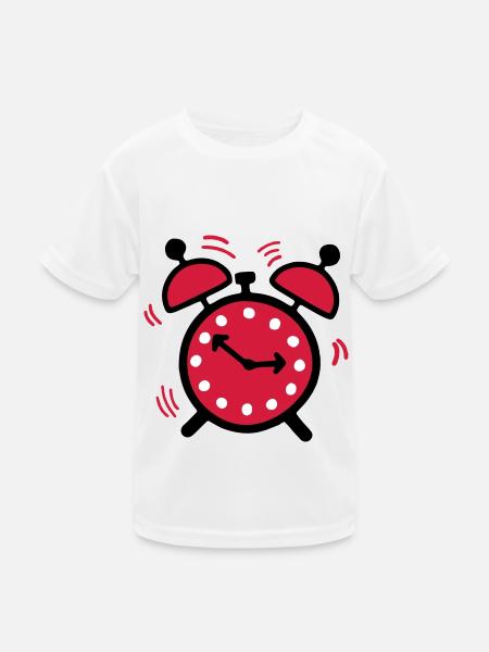 Aufwachen - Nicht am Morgen - Spät - Kinder Funktions-T-Shirt - Weiß - Vorne