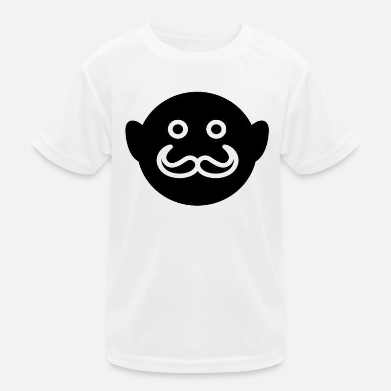 Gesicht Schnurrbart Kinder Funktions-T-Shirt