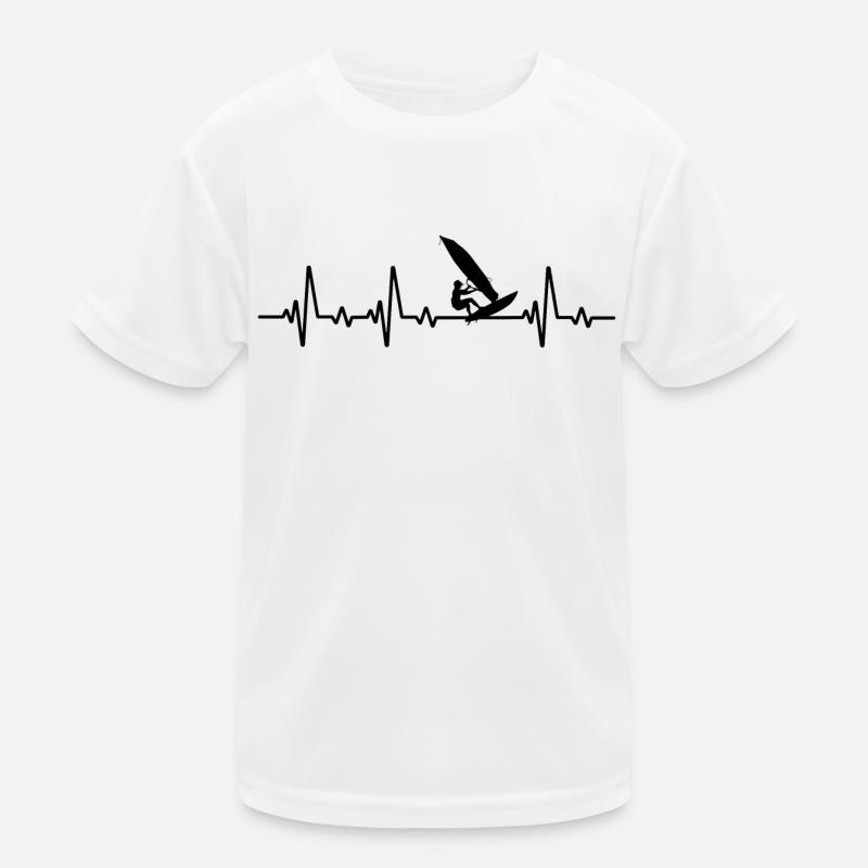 Windsurfen herzschlag windsurfer Kinder Funktions-T-Shirt