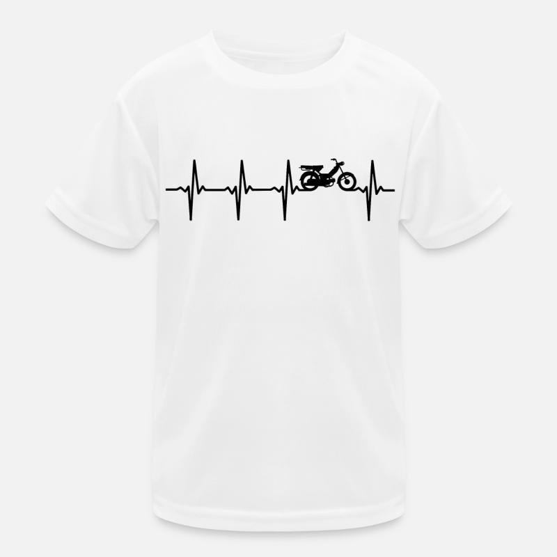 Mofa motorroller herzschlag moped Kinder Funktions-T-Shirt