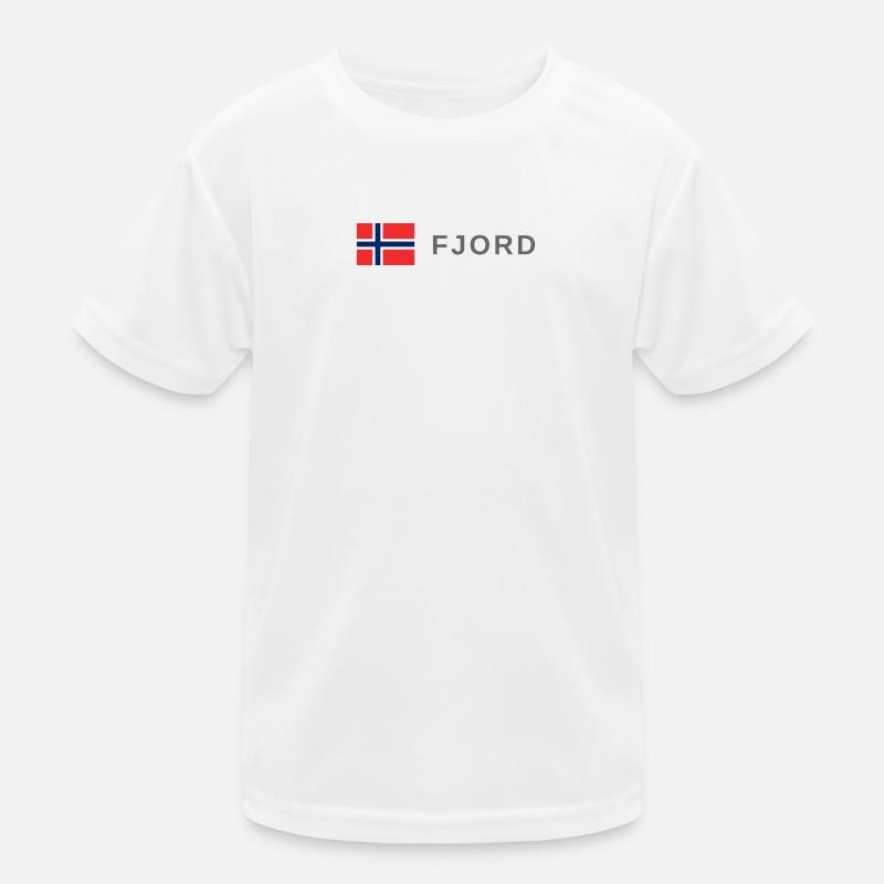 Fjord Norway - Kids Functional T-Shirt - white