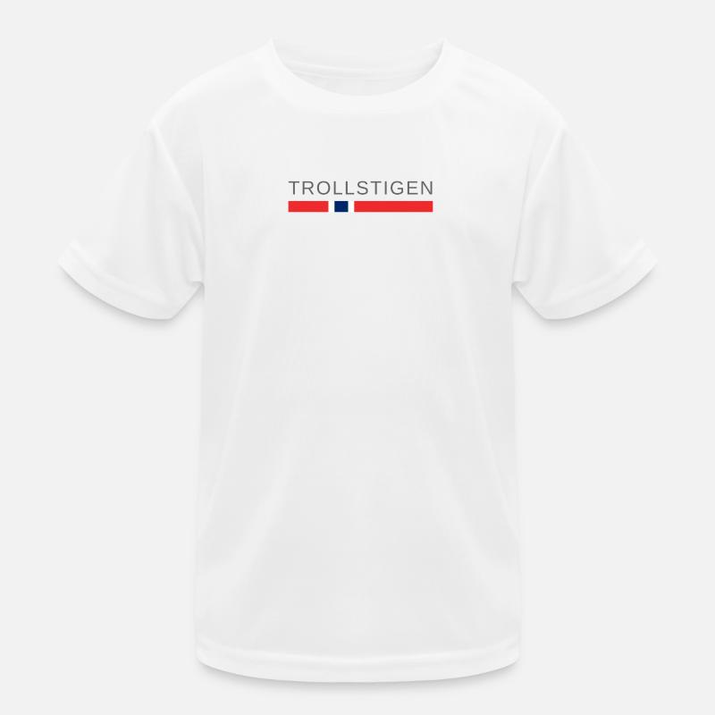 Trollstigen Norwegen Kinder Funktions-T-Shirt