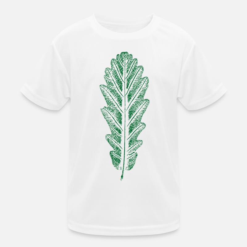 Eiche - Blatt / Eichenblatt - DRUCK Kinder Funktions-T-Shirt