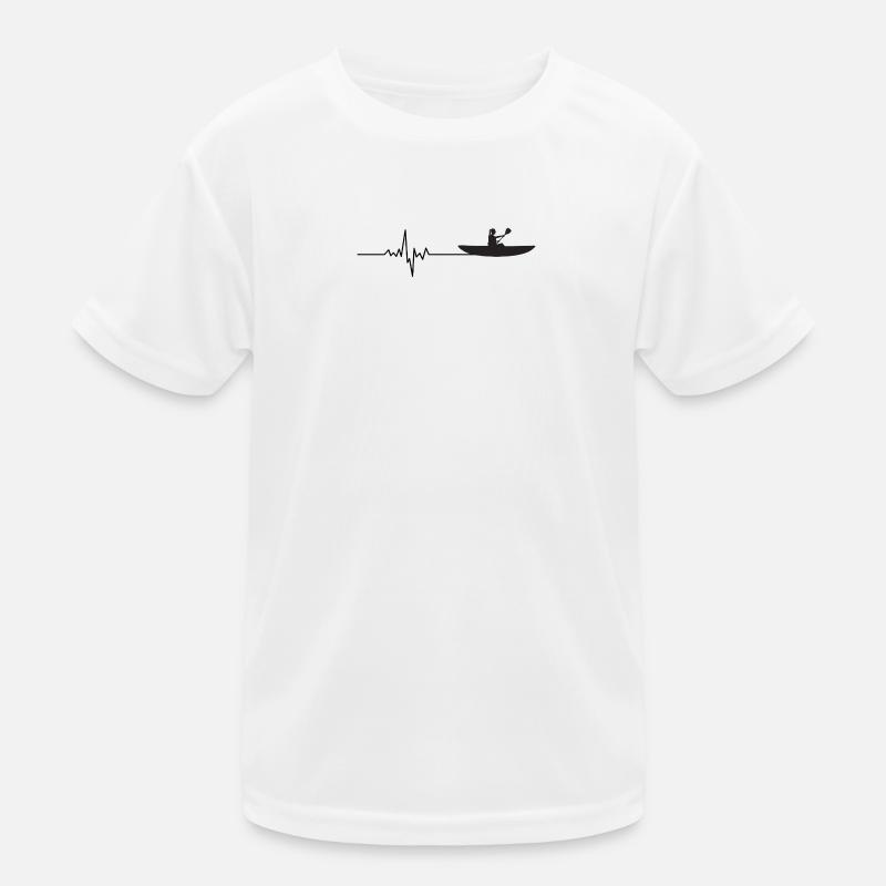 Herzschlag Ruderer – EKG Ruderboot Design Kinder Funktions-T-Shirt