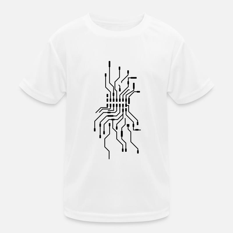 design cool cpu leitungen draht verkabelung comput Kinder Funktions-T-Shirt