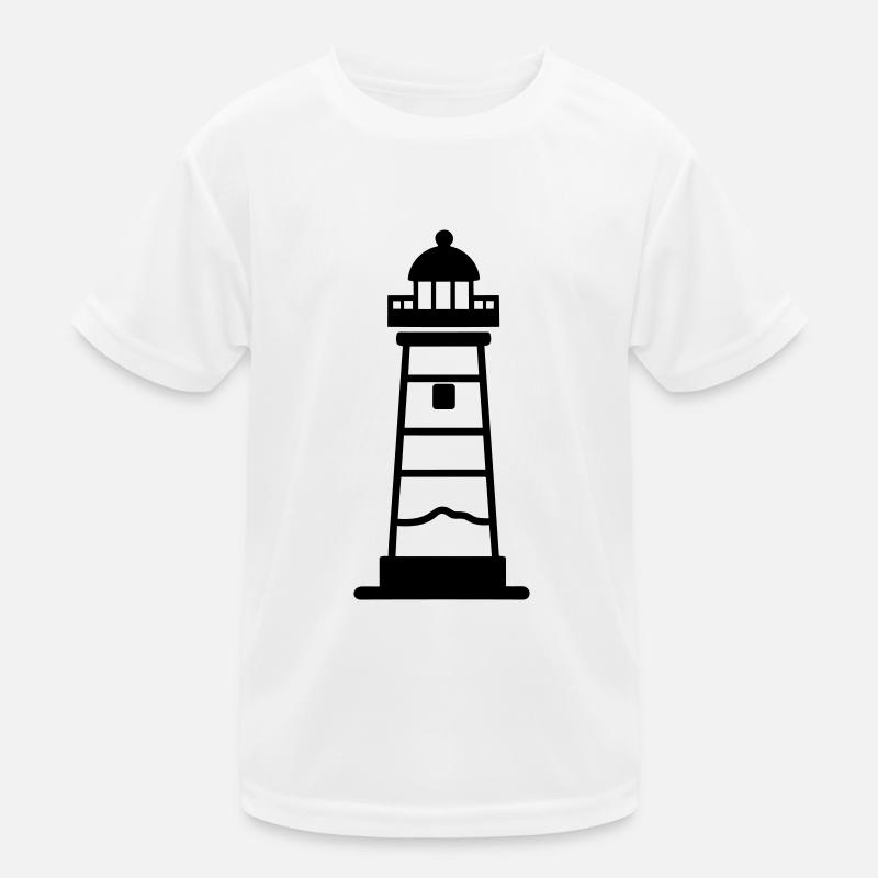 Leuchtturm - Kinder Funktions-T-Shirt - Weiß
