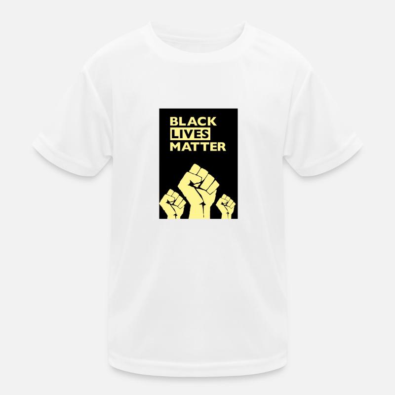 Black Lives Matter Yellow Kids Functional T-Shirt