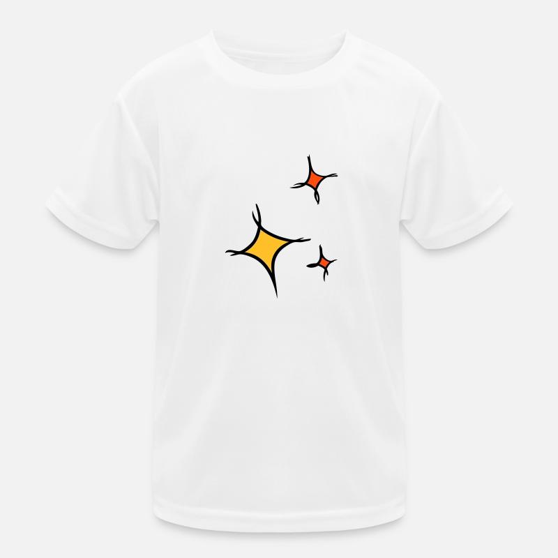 Sternchen. Drei bunte Sterne, hand gezeichnet. Kinder Funktions-T-Shirt