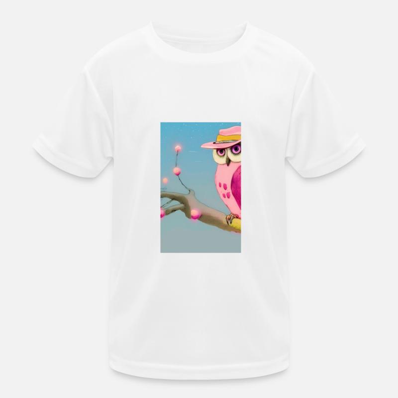 Owl with hat Kids Functional T-Shirt