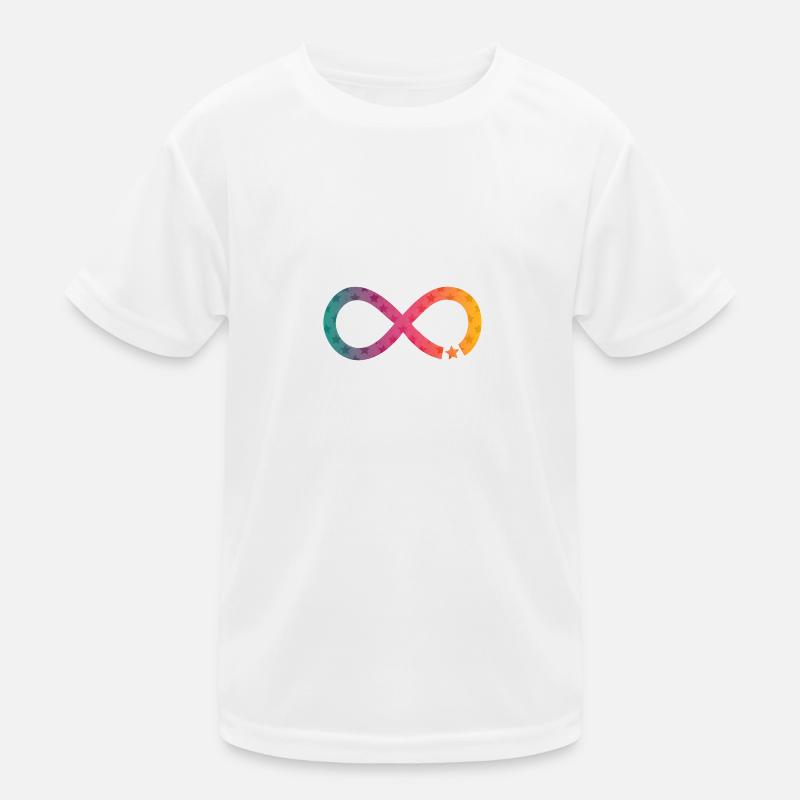 Unendlichkeit Stern Regenbogen - Kinder Funktions-T-Shirt - Weiß