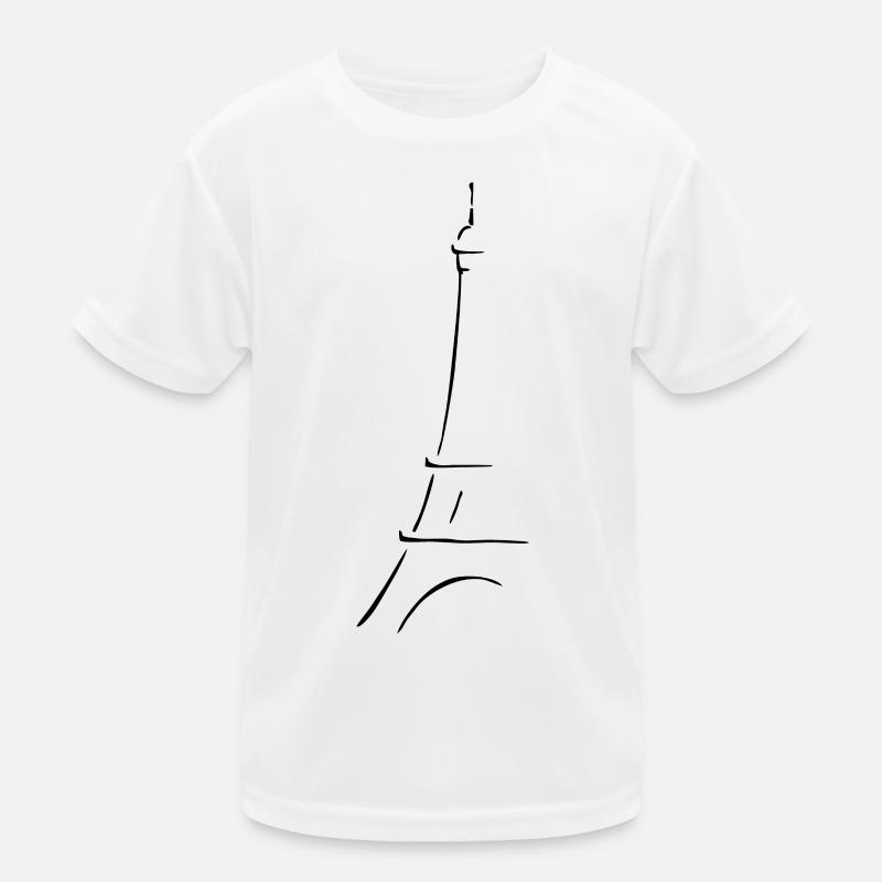 Eiffel Tower Paris Kids Functional T-Shirt