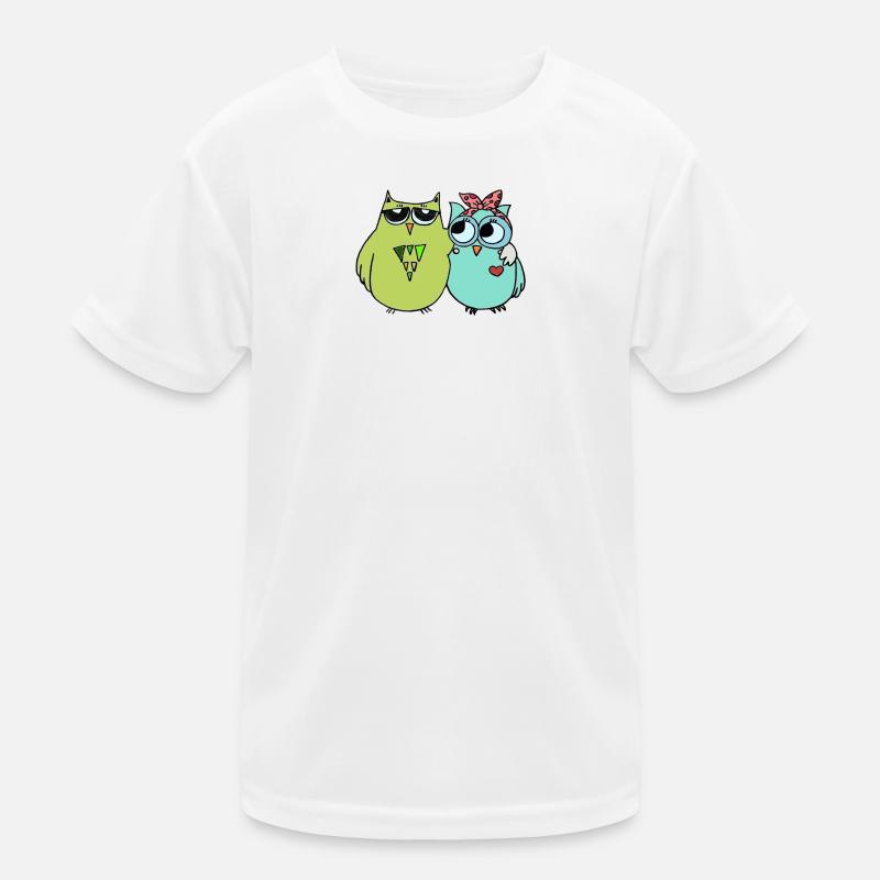 Bunte Eulenfreundschaft Kinder Funktions-T-Shirt