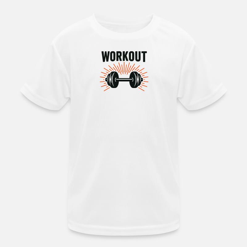 Langhantel-Burst-Drive Kinder Funktions-T-Shirt
