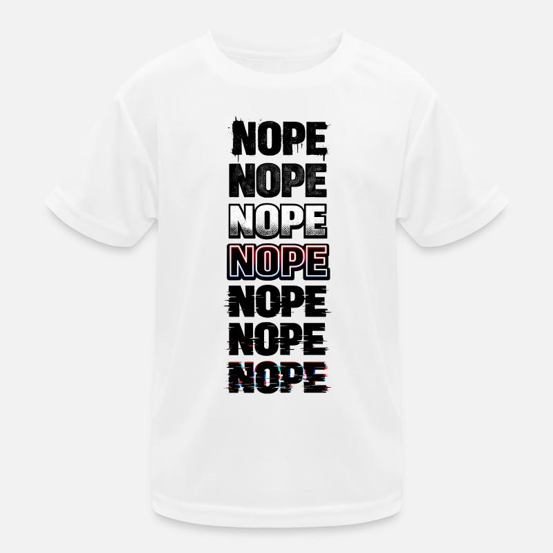 Non, pile de texte buggé au néon T-shirt sport Enfant