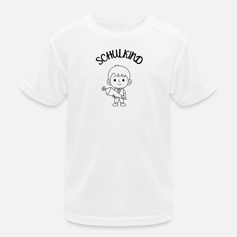 Schulkind Junge Schulstart Einschulung - Kinder Funktions-T-Shirt - Weiß