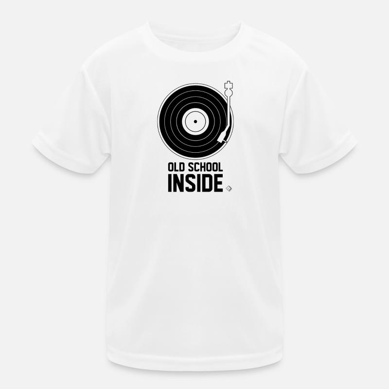 Old School Inside - Turntable Black T-shirt sport Enfant