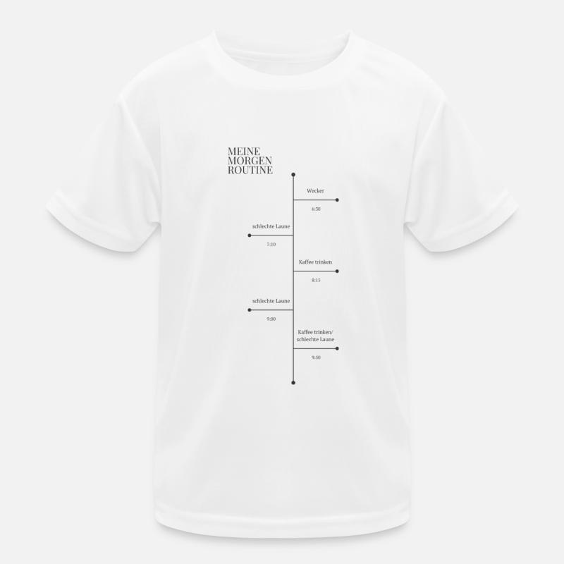 Morgenroutine Morgenmuffel Kinder Funktions-T-Shirt
