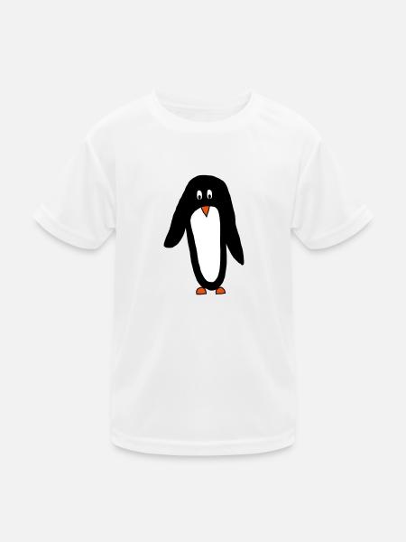 uiiii Handmade Animal "Penguin" - Kids Functional T-Shirt - white - Front