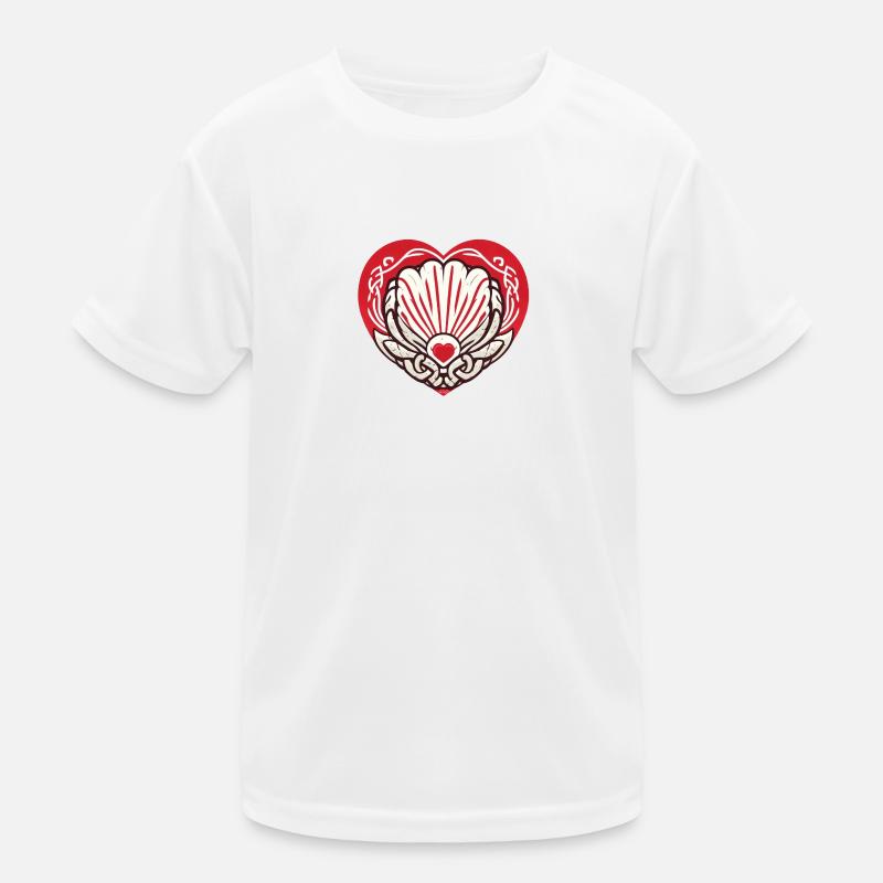Heart of Celtic scallops Kids Functional T-Shirt