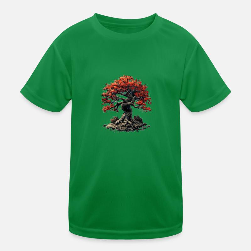 Rots Baum Kinder Funktions-T-Shirt