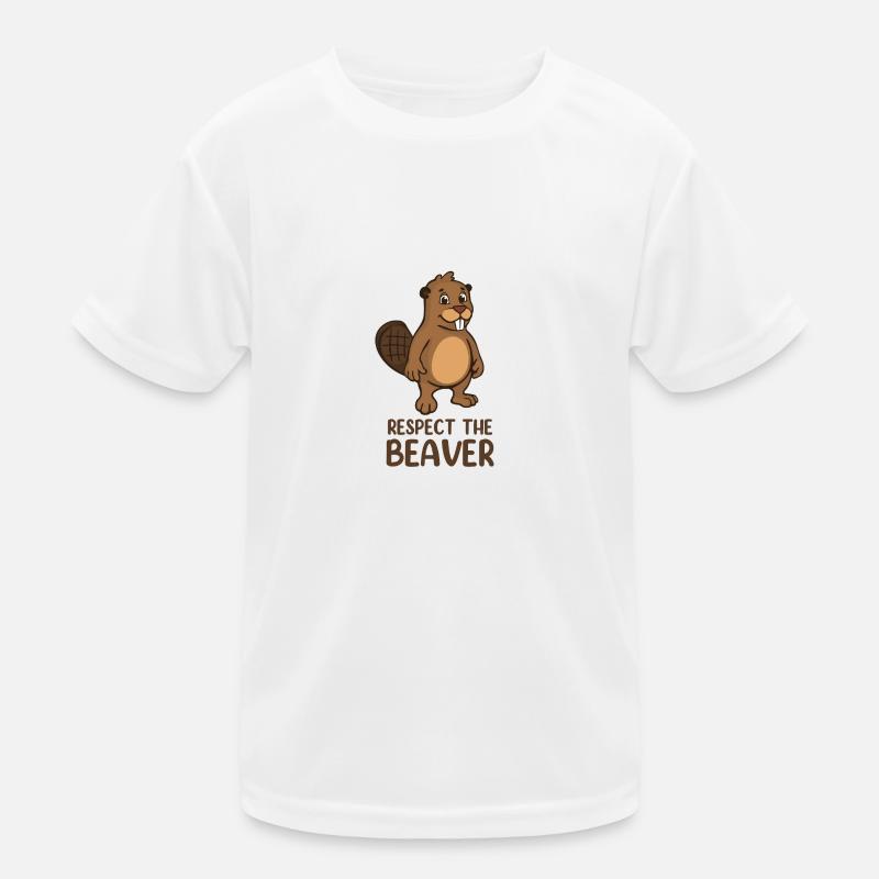Respect The Beaver Kinder Funktions-T-Shirt
