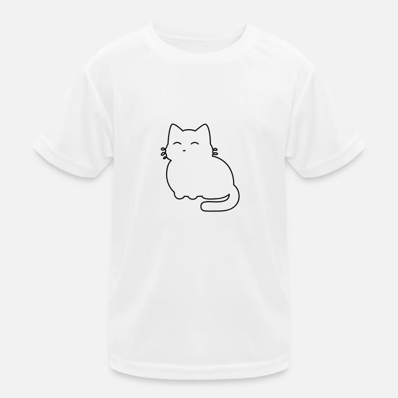 Katze Einfach Minimalismus Minimal Design Style Kinder Funktions-T-Shirt