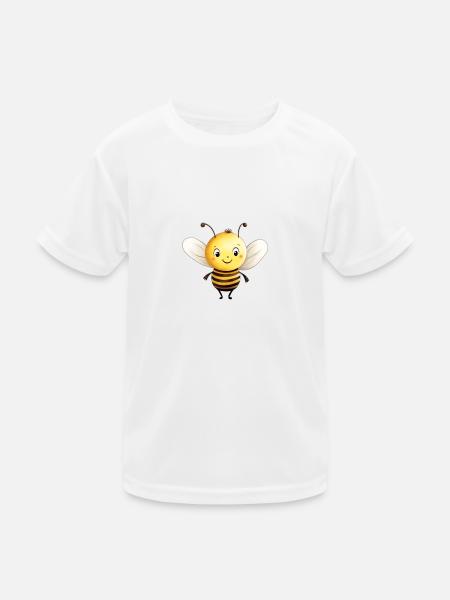 Biene Bienenklasse Design - Kinder Funktions-T-Shirt - Weiß