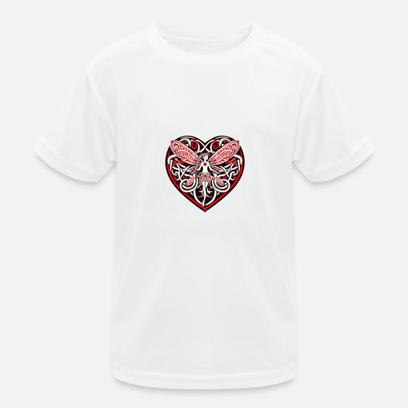 Keltisches Feenherz Kinder Funktions-T-Shirt