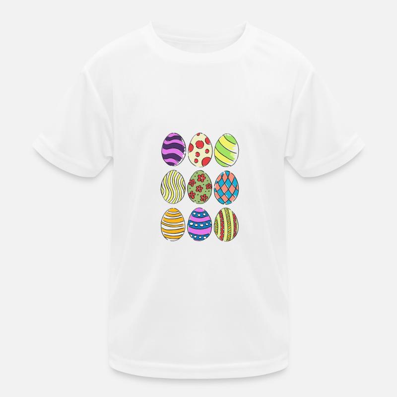 Easter eggs - Kids Functional T-Shirt - white